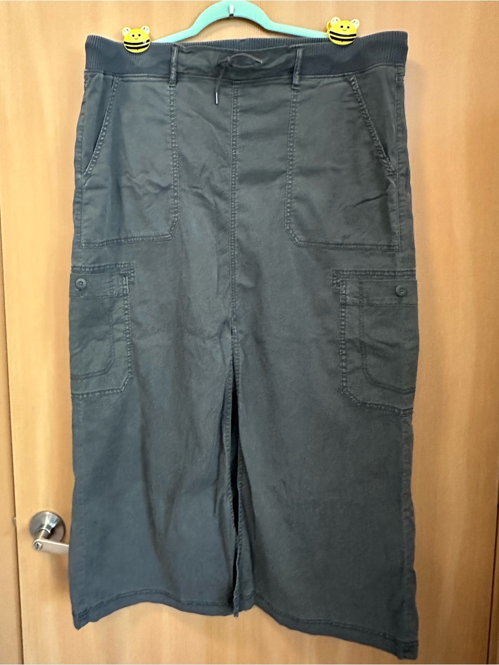 American Eagle Outfitters Gray Cargo Maxi Skirt